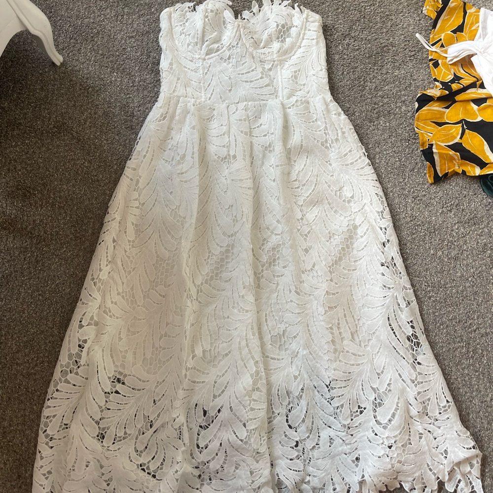 White Strapless Dress